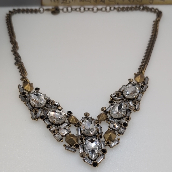 Stella & Dot Gold and Silver Necklace with Vintage-Inspired Design - Picture 1 of 4